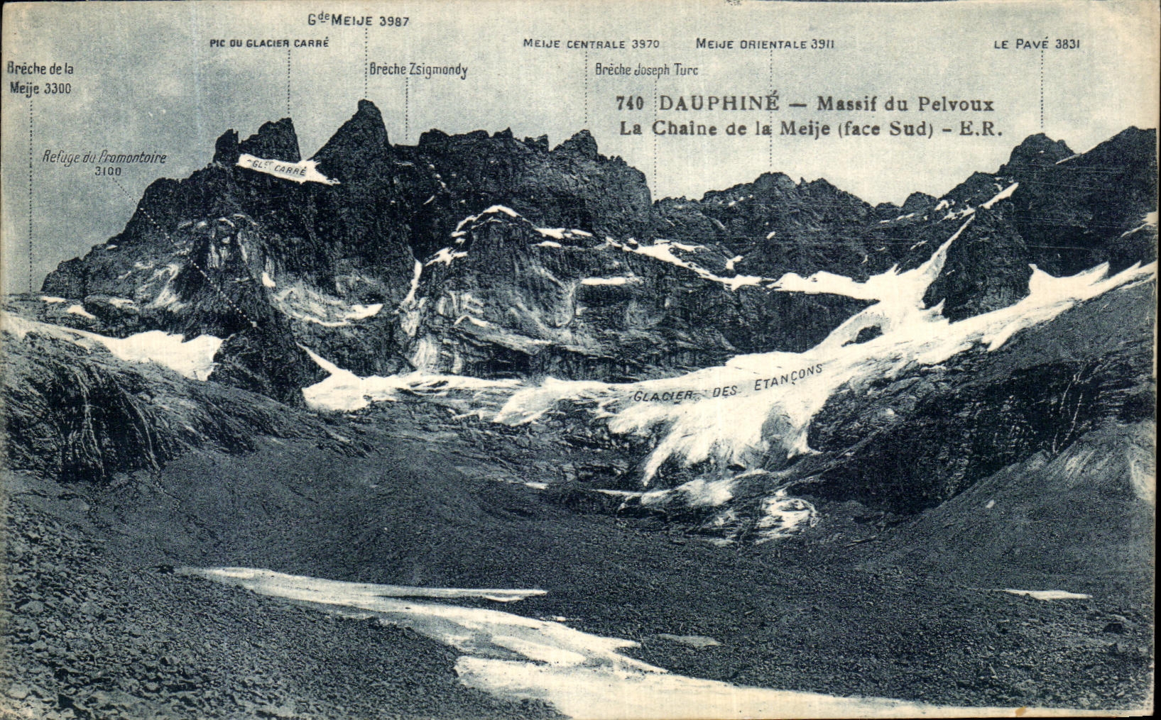 CPA Dauphine Massif du Pelvoux La chaine de la Meije 