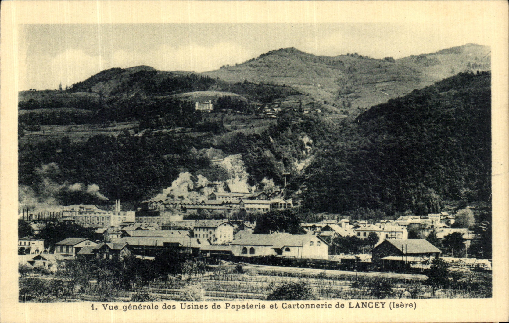 CPA Lancey Vue Generale des Usines de Papeterie et Cartonnerie de Lancey 