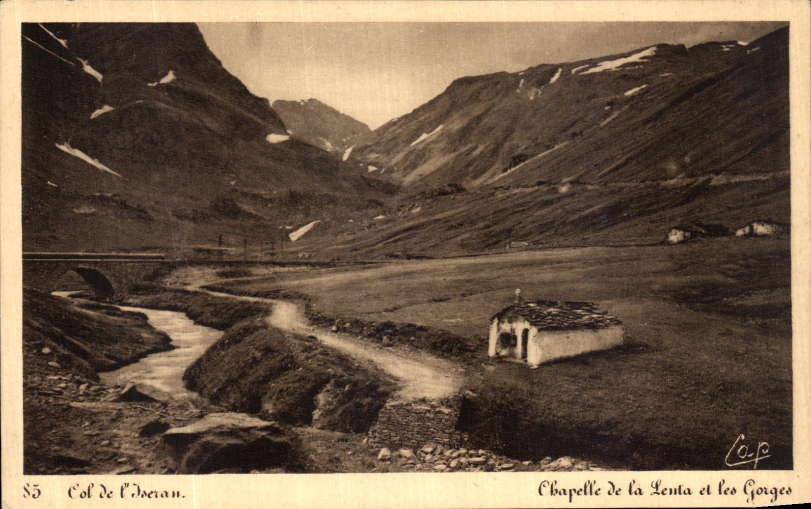 CPA Col d Iseran Chapelle de la Lenta et les gorges