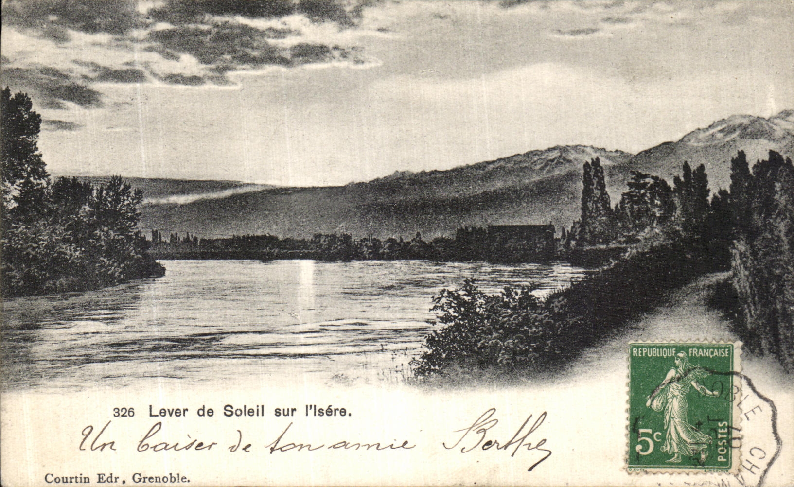 CPA Lever de Soleil sur I Isere