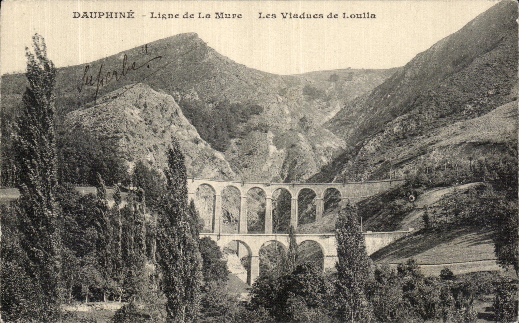 CPA Dauphine Ligne de La Mure Les Viaducs de Loulla