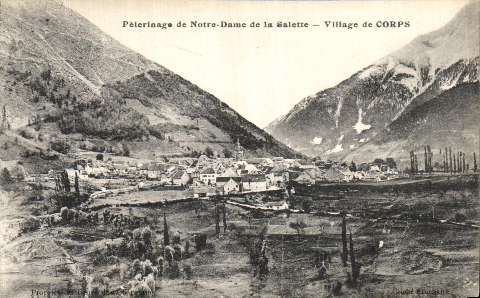 CPA Pelerinage de Notre Dame de la Salette Village de Corps