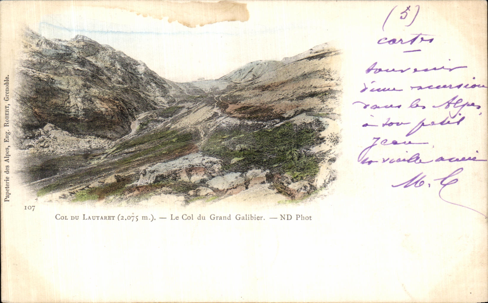 CPA Col du Lautarer Le Col du Grand Galibier