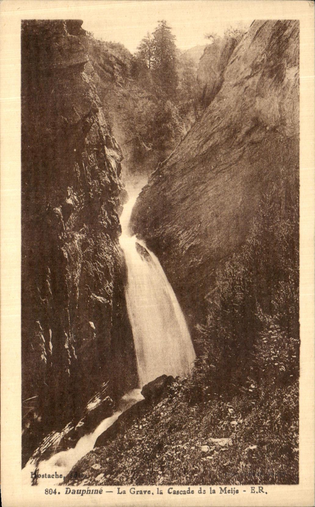 CPA Le Dauphine La Grave la Cascade de la Melje