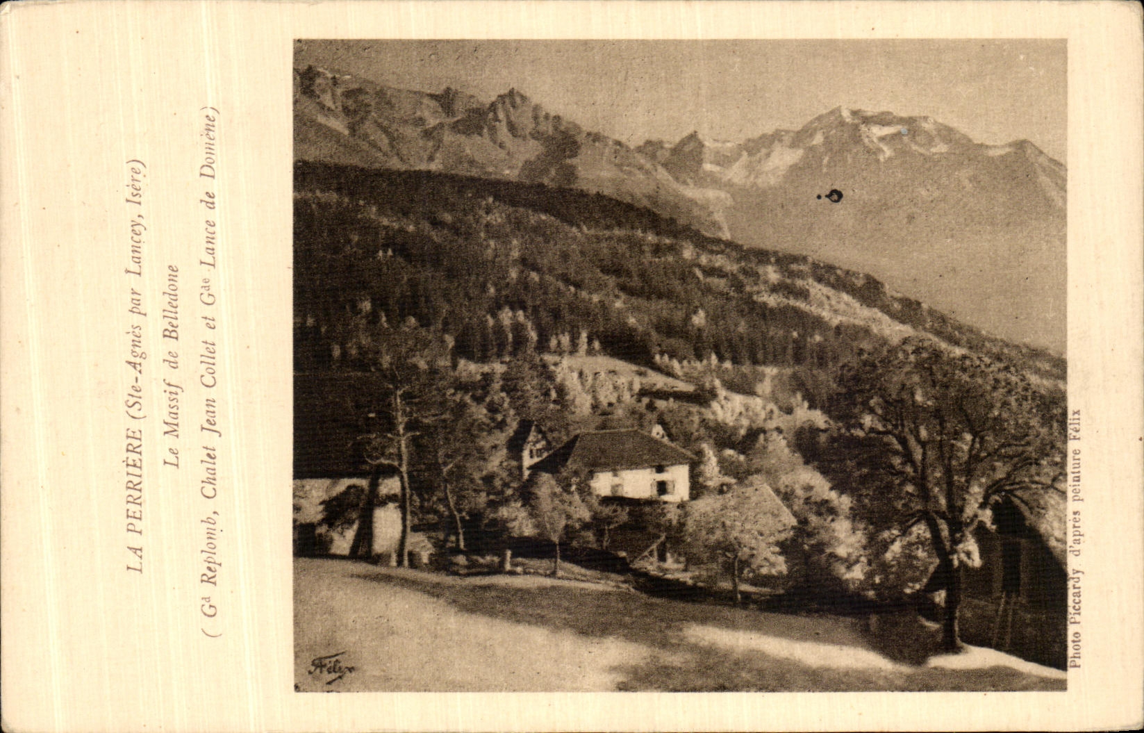 CPA La Perriere Le massif de Belledonne