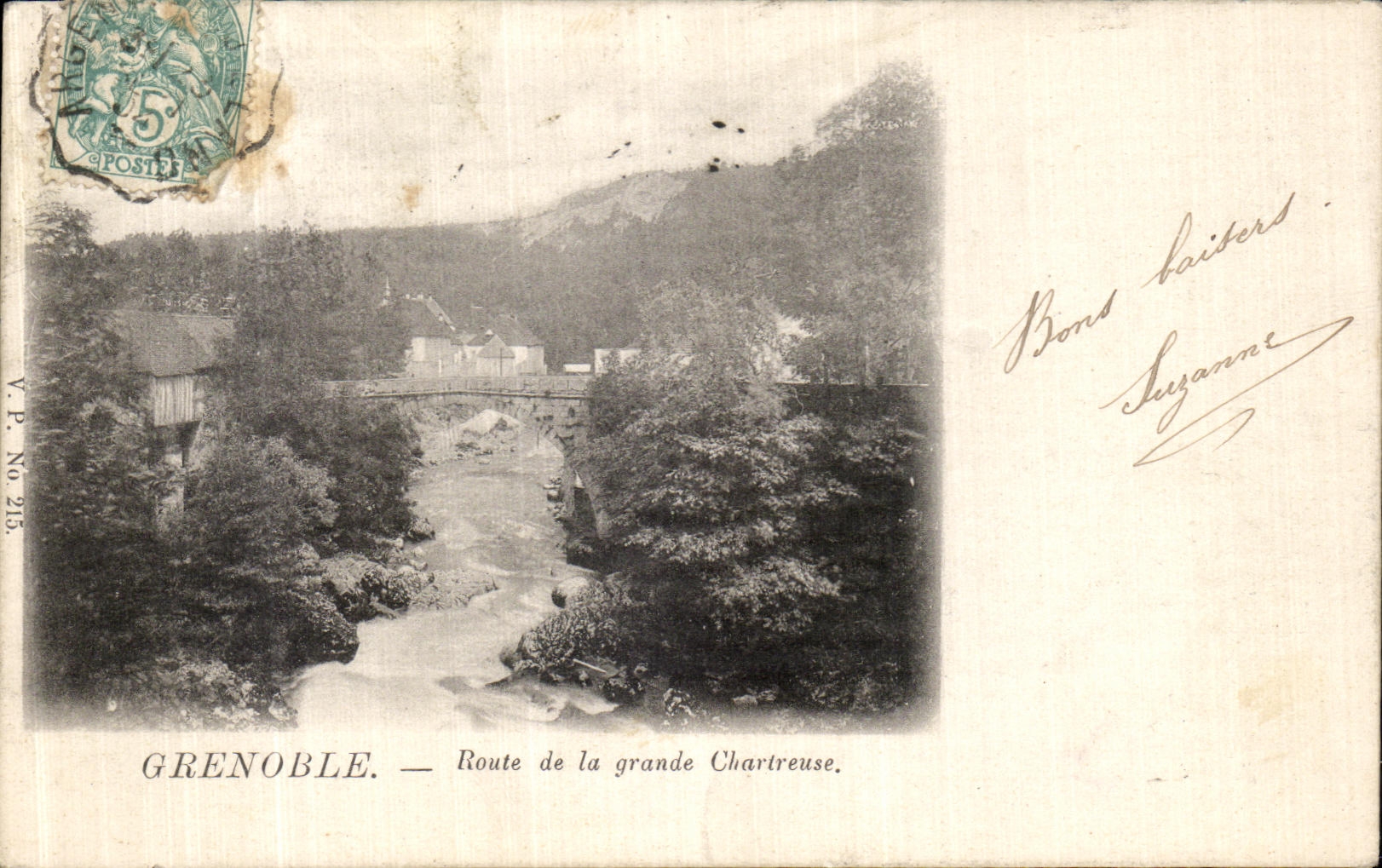 VINTAGE POSTCARD Grenoble Road of Large Chartreuse