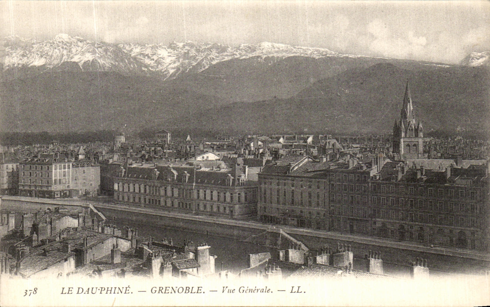 VINTAGE POSTCARD Grenoble the Dauphine one View