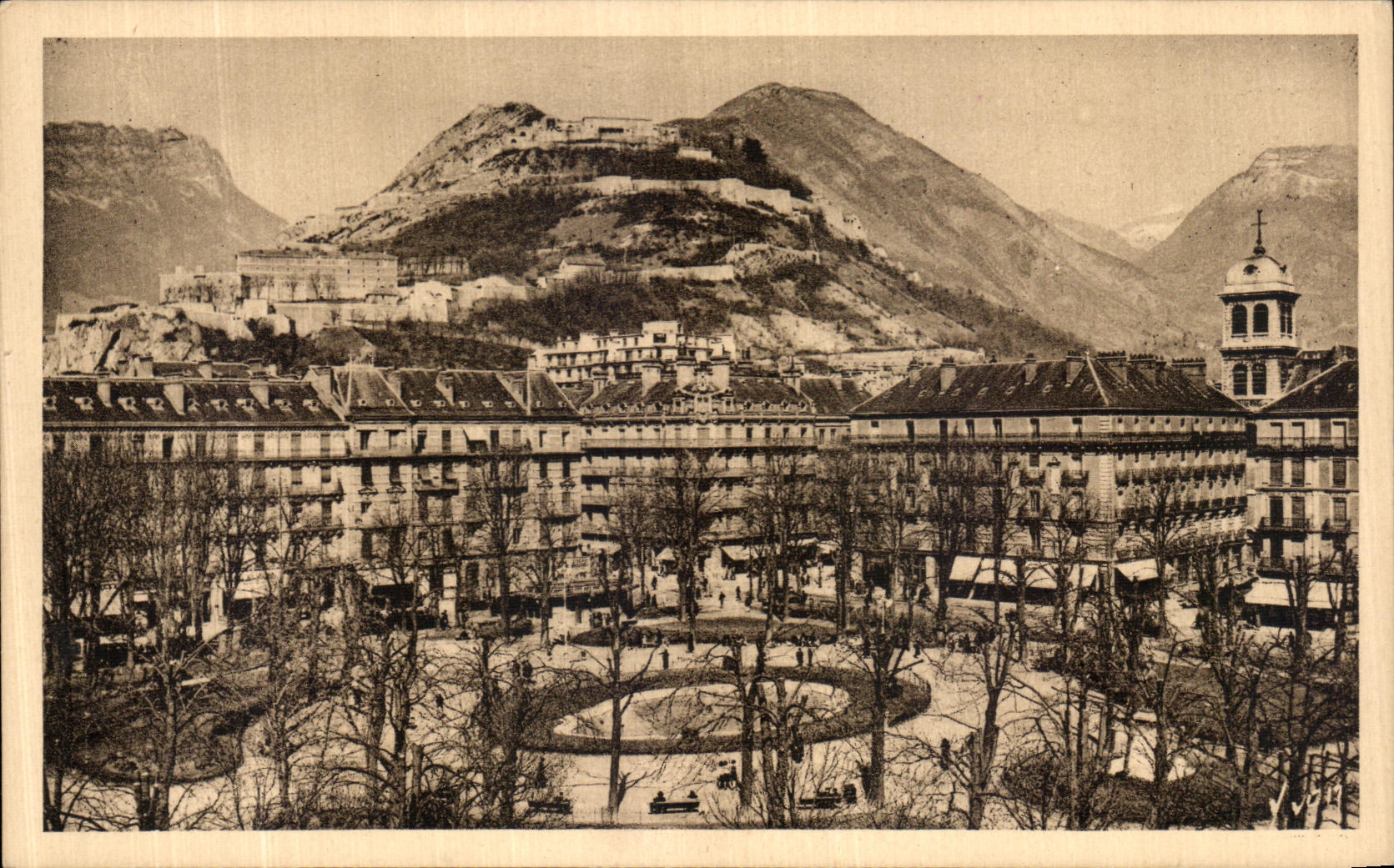 VINTAGE POSTCARD Grenoble Seen on Neron the Bastille Rachois and St Eynard