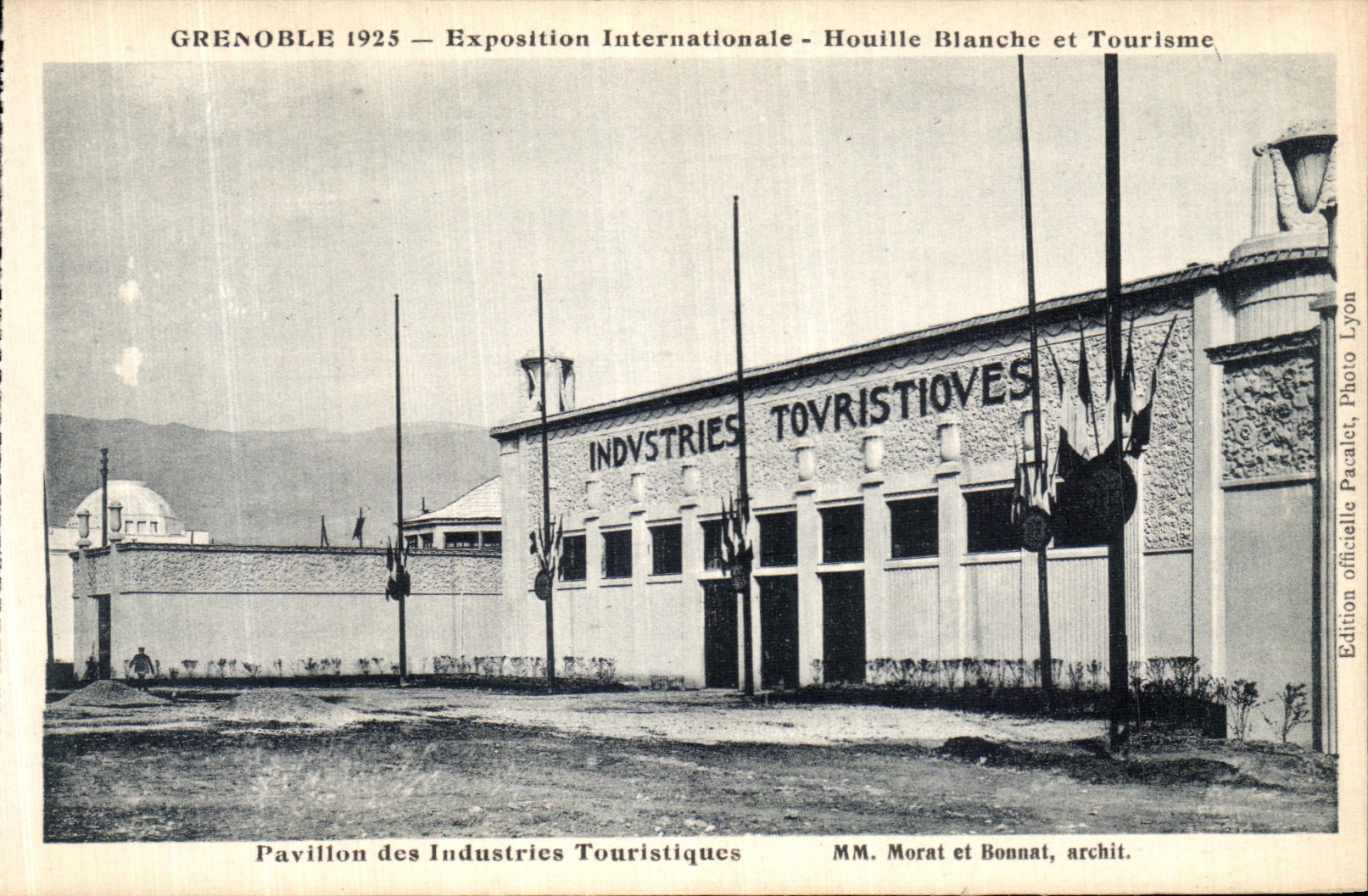 VINTAGE POSTCARD Grenoble International exhibition Hydro electric power and Tourism the House of Tourism industries