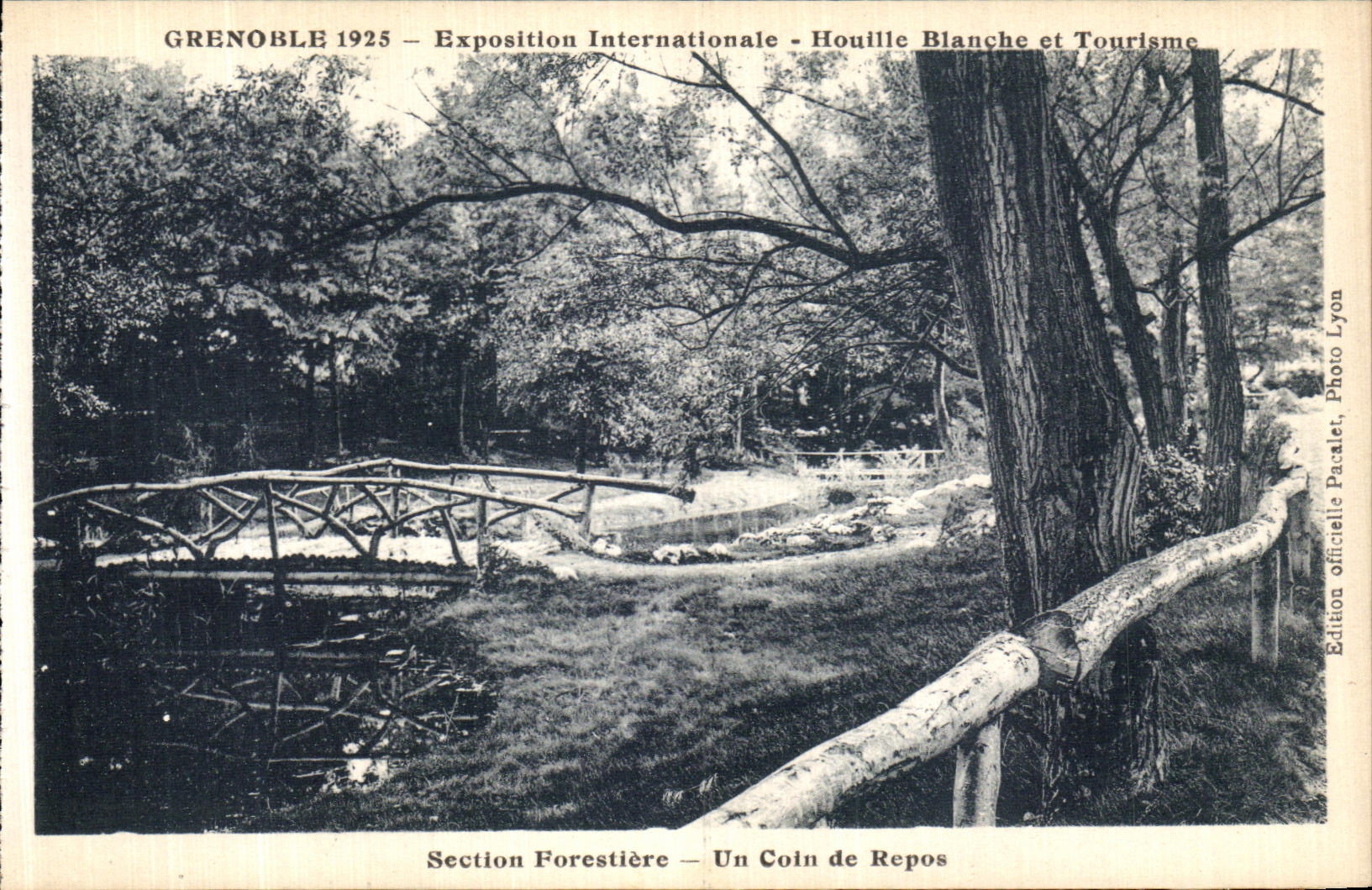 Energia hidroelectrica de la exposicion internacional de Grenoble de la POSTAL de la VENDIMIA y seccion de Forestiere del turismo una esquina del resto