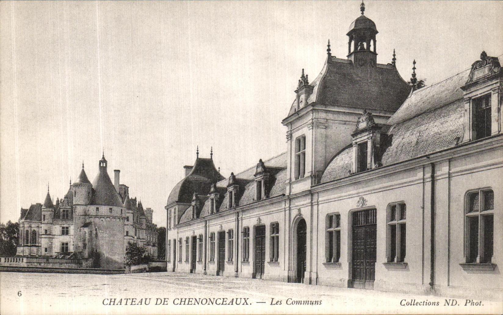POSTAL de la VENDIMIA que el castillo de Chenonceaux Commun funciona con