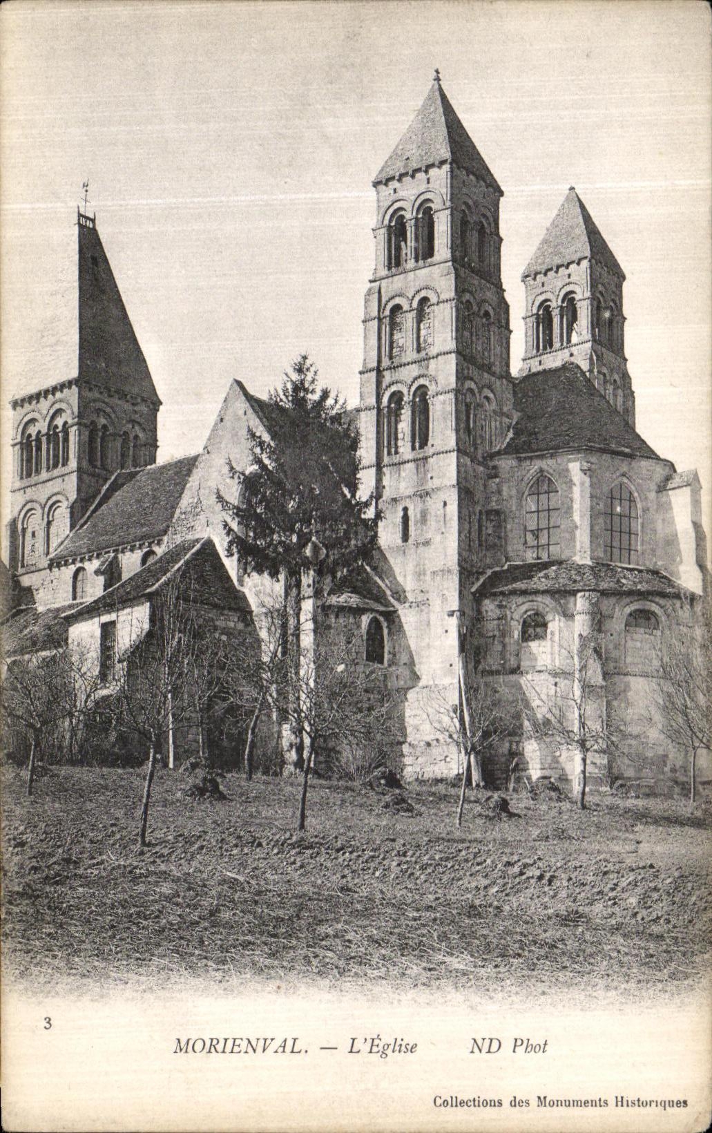 POSTAL Morienval L iglesia de la VENDIMIA