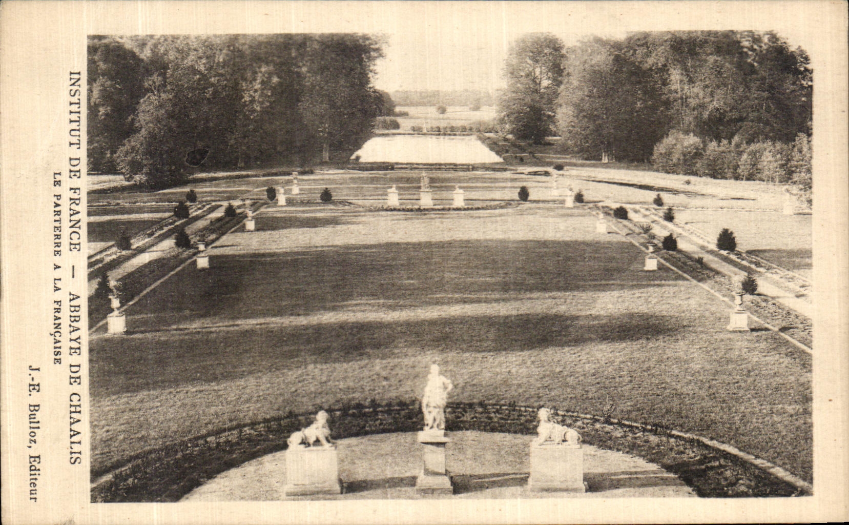Instituto de la POSTAL de la VENDIMIA de Francia Abbey De Chaalis el piso con la francesa