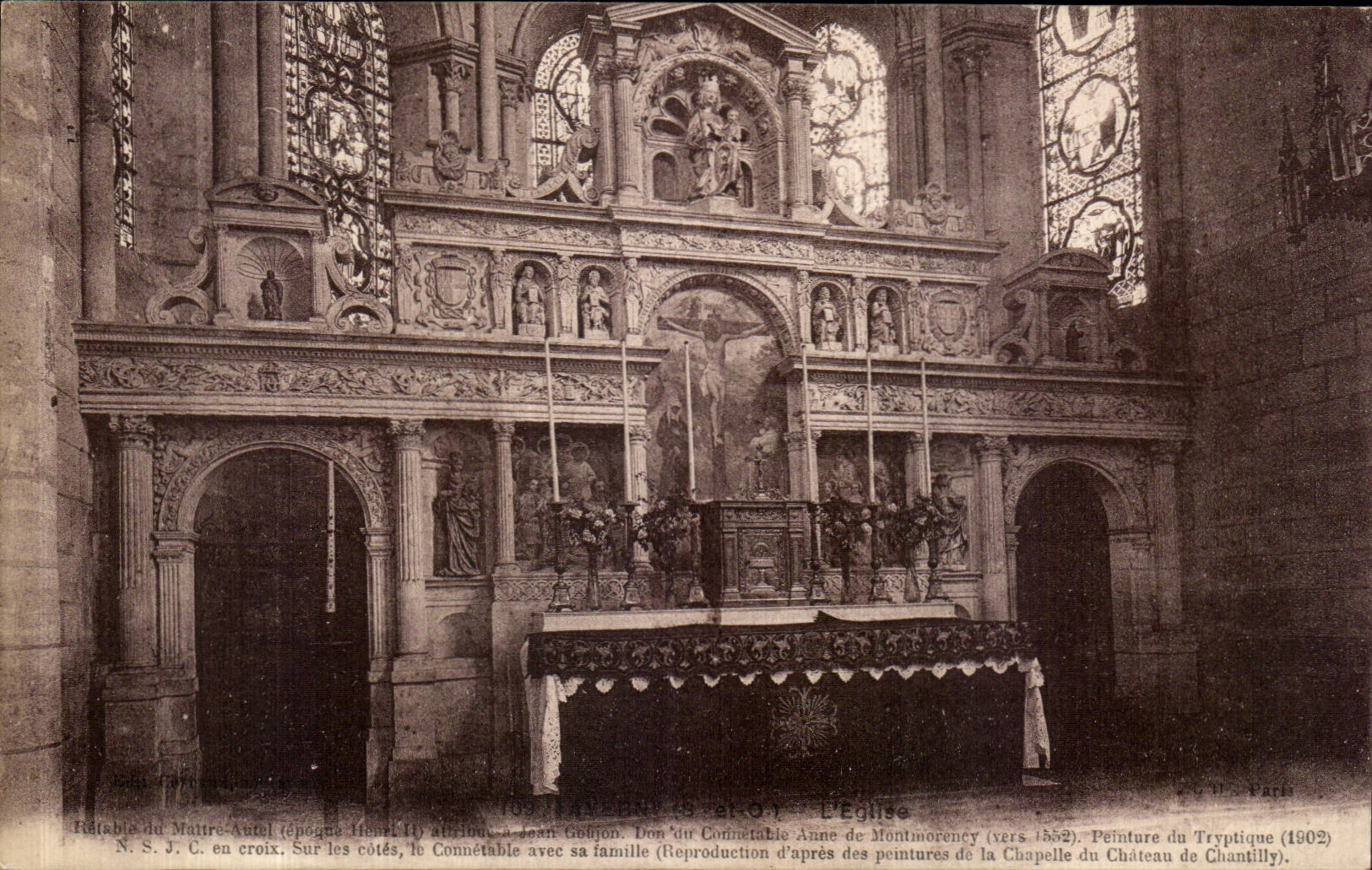 POSTAL Taverny L iglesia de la VENDIMIA