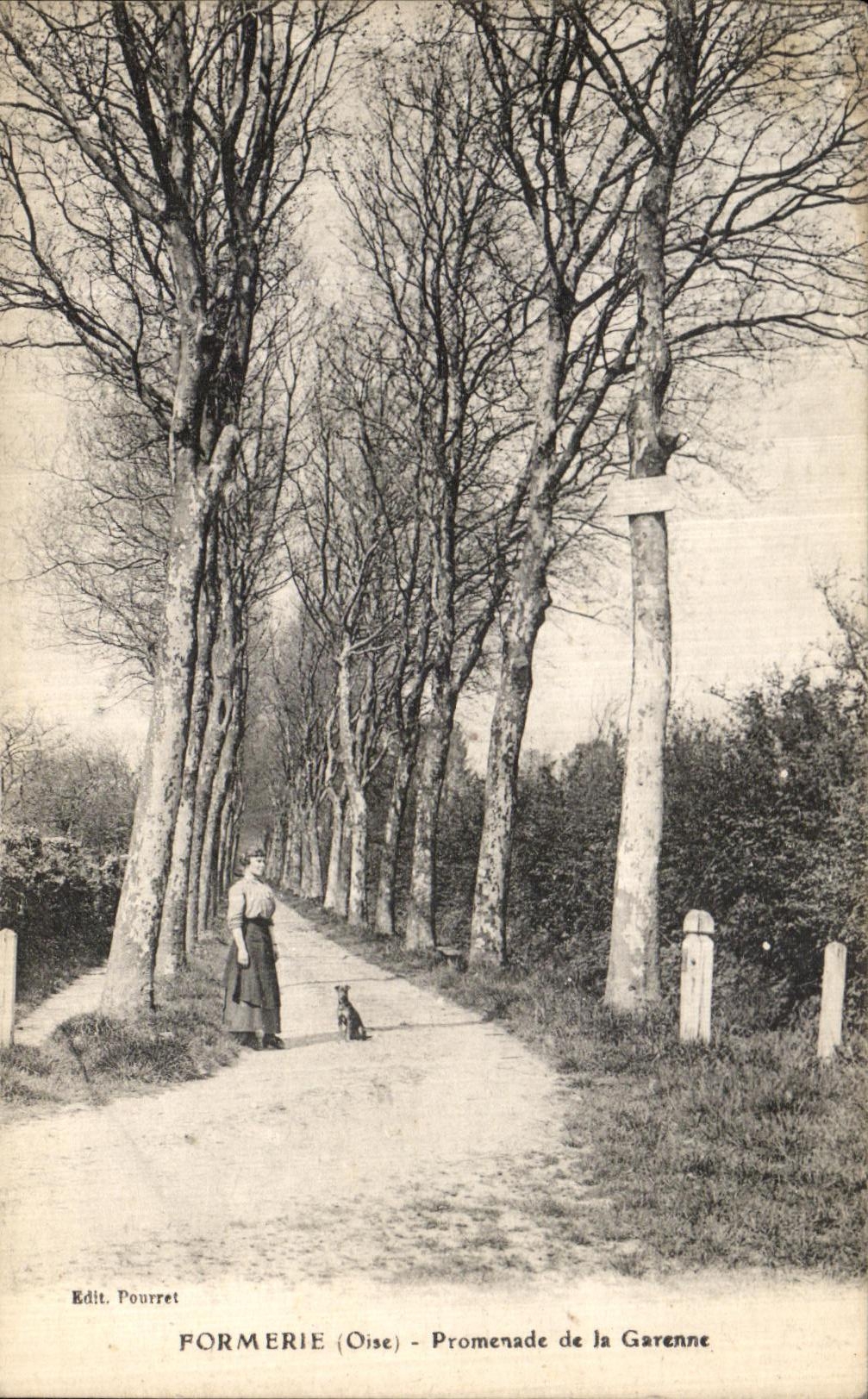 VINTAGE POSTCARD Formerie Walk of Garenne