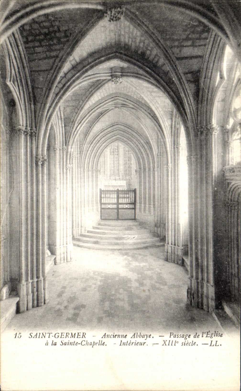 POSTAL de la VENDIMIA santa germinar la abadia vieja del paso de L iglesia Sainte al interior