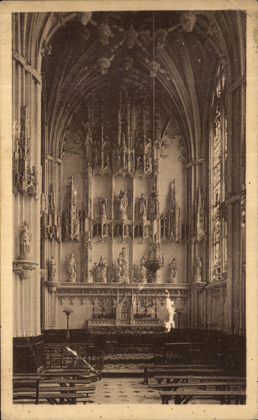 VINTAGE POSTCARD Boundary line the Cathedral Vault of the Virgin
