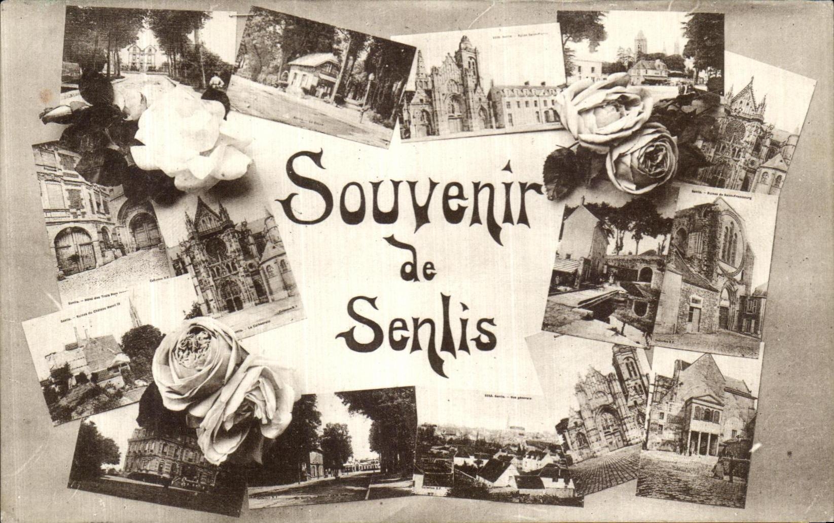 VINTAGE POSTCARD To remember of Senlis