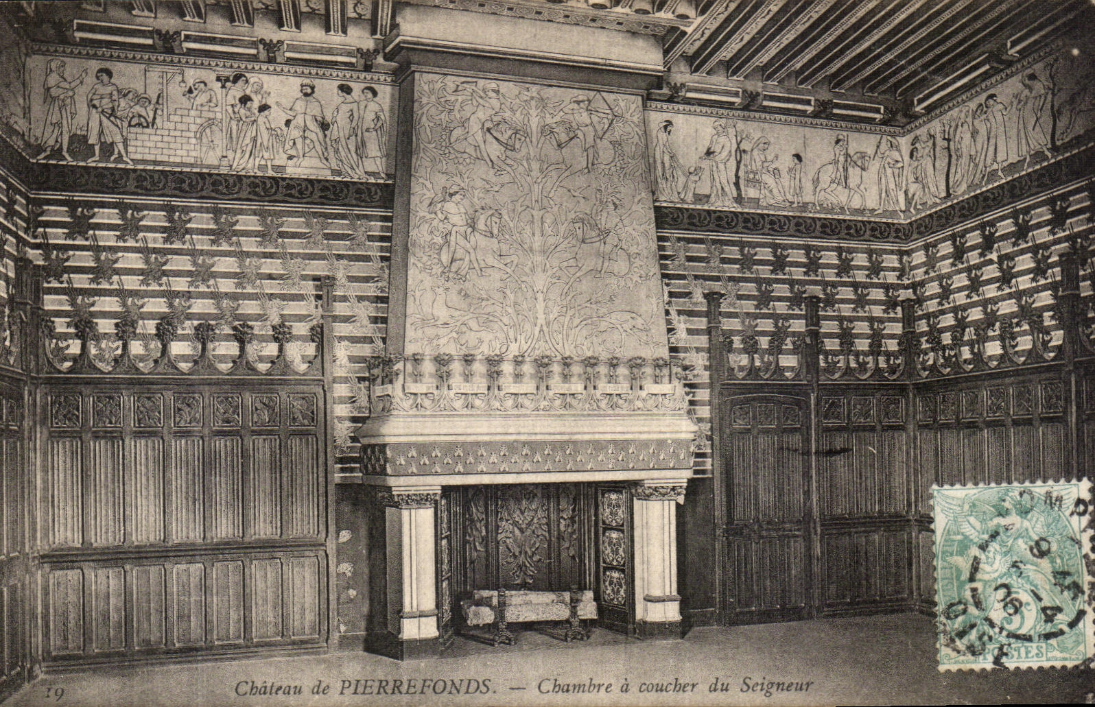 CPA Chateau de Pierrefonds Chambre a Coucher du Seigneur