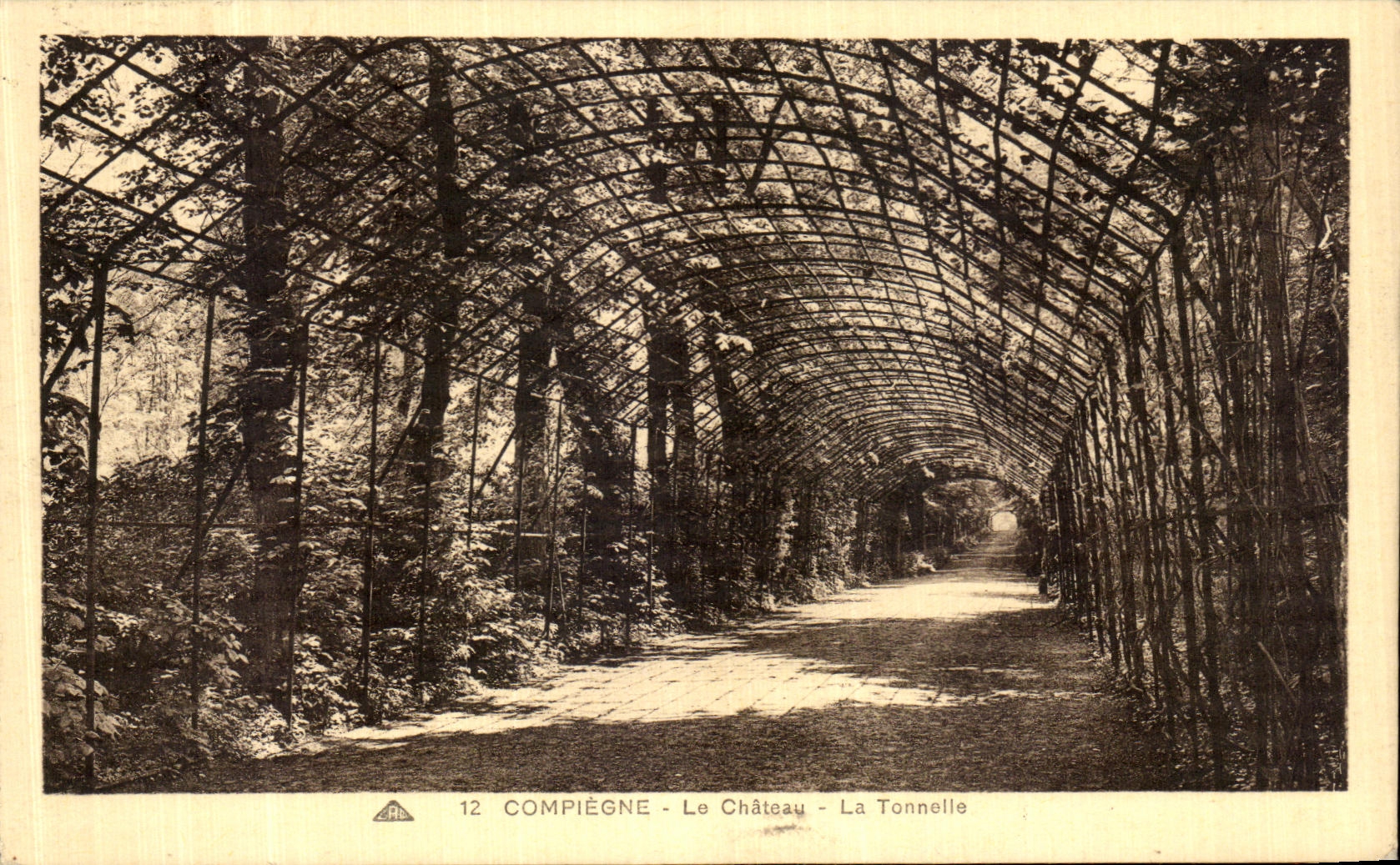VINTAGE POSTCARD Compiegne the Castle the Arbor
