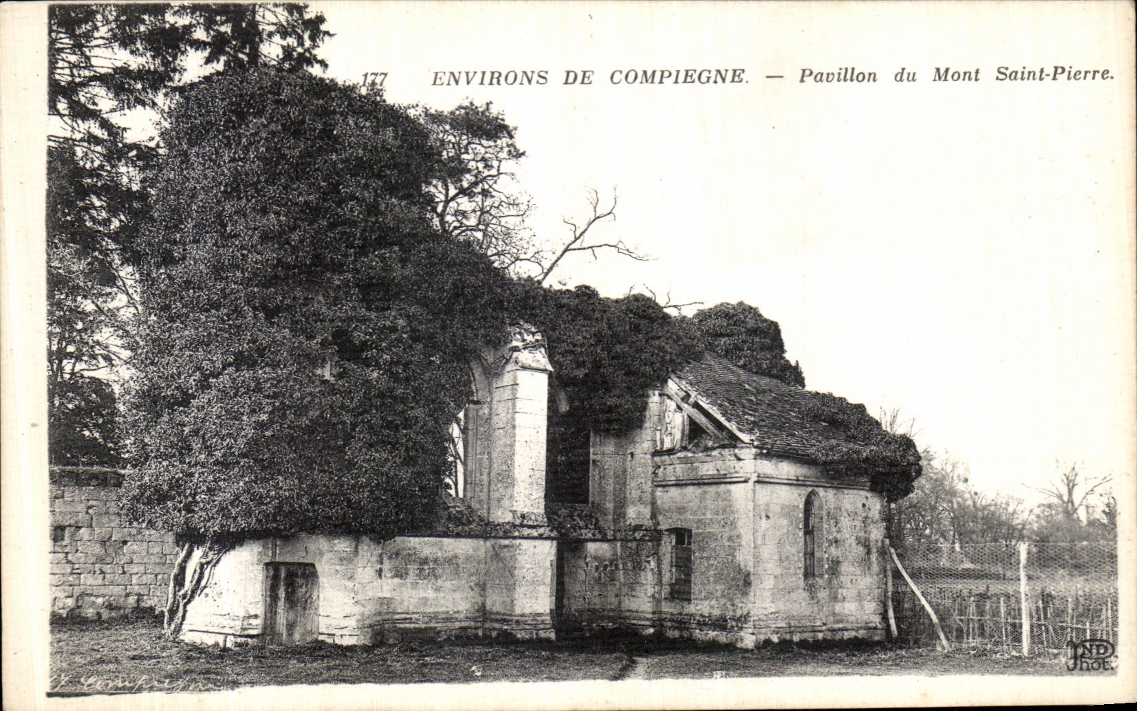 VINTAGE POSTCARD Env Of Compiegne House of Mont Saint Pierre