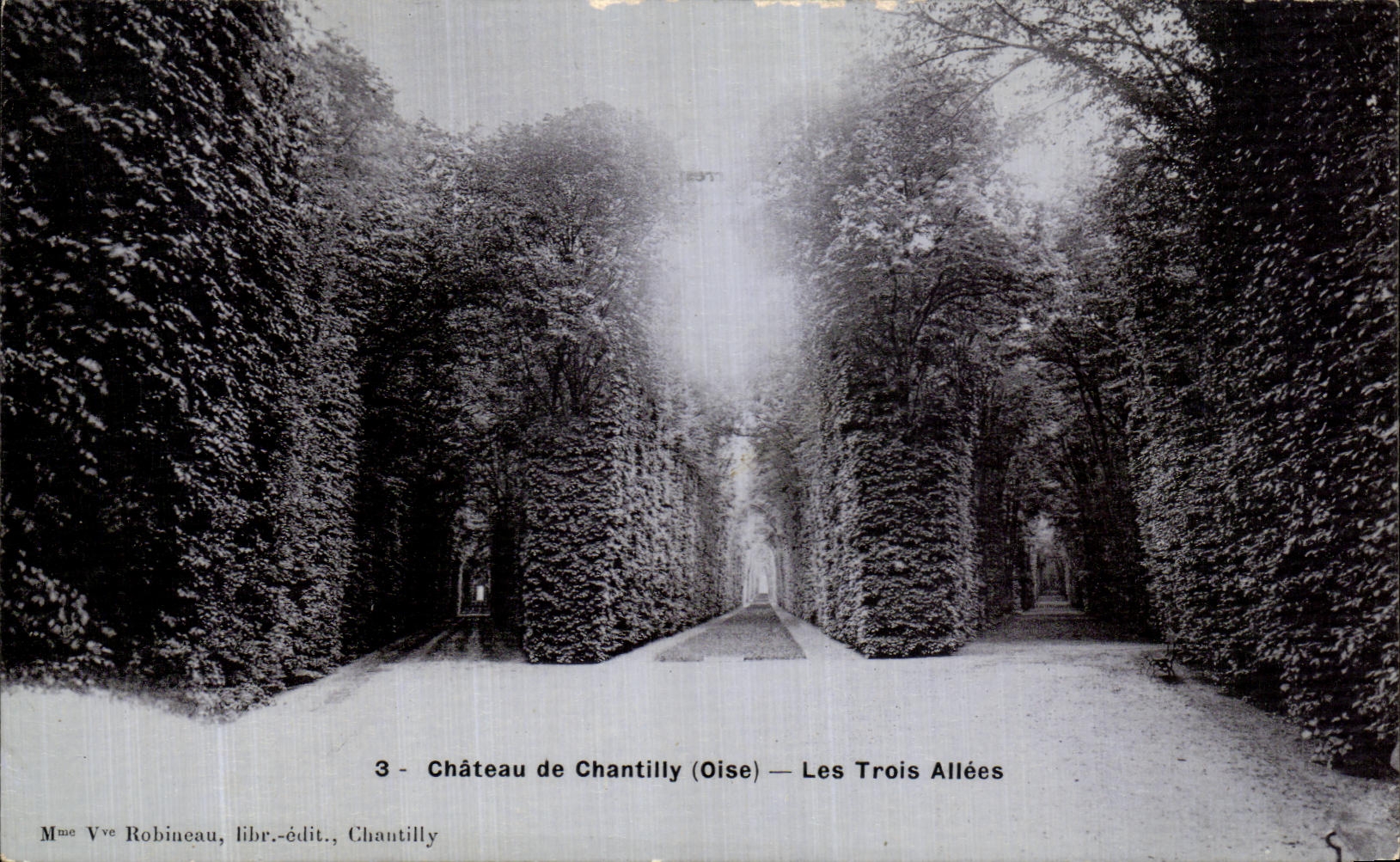 CPA Chateau De Chantilly Les Trois Allees