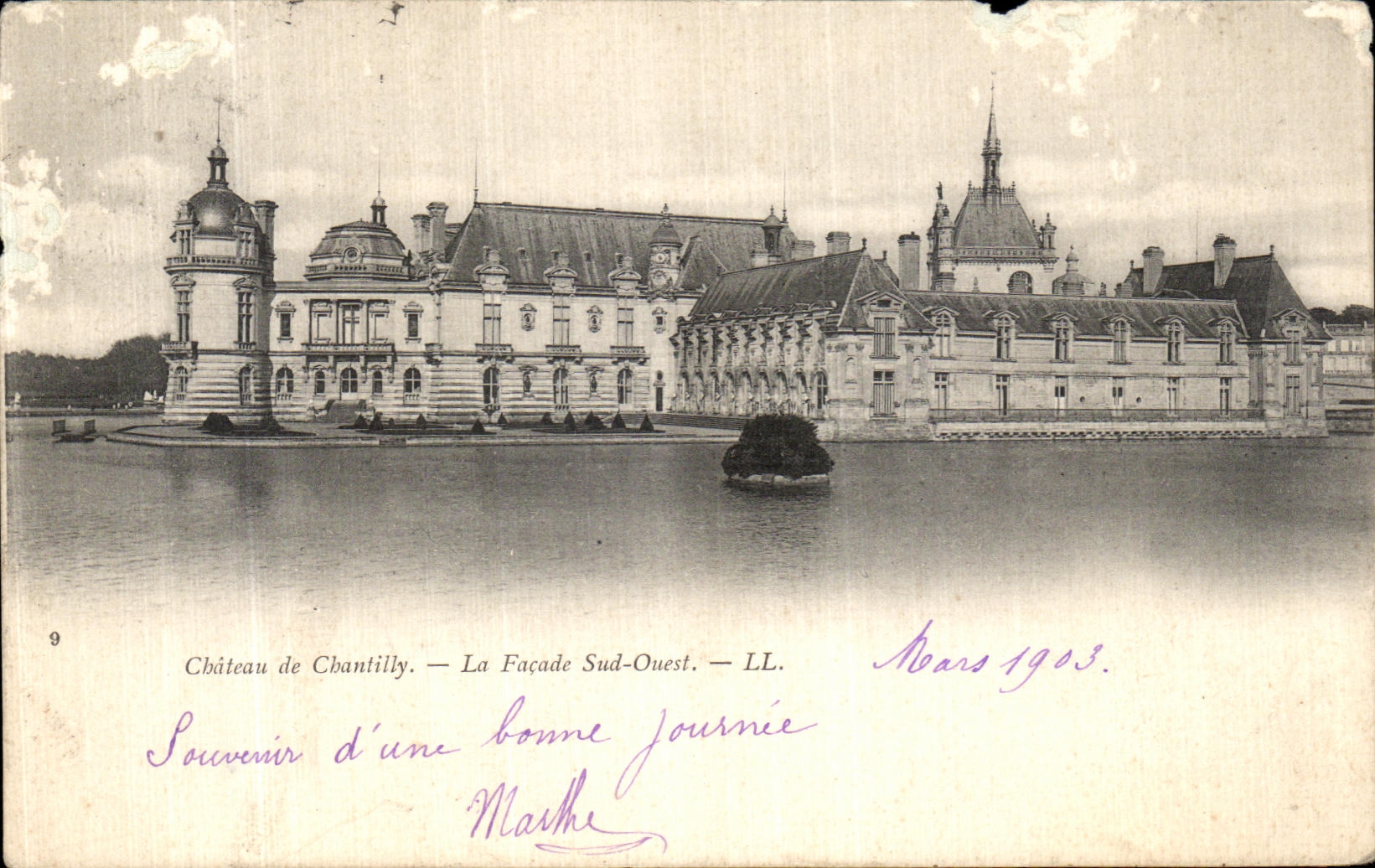CPA Chateau De Chantilly La Facade Sud Quest
