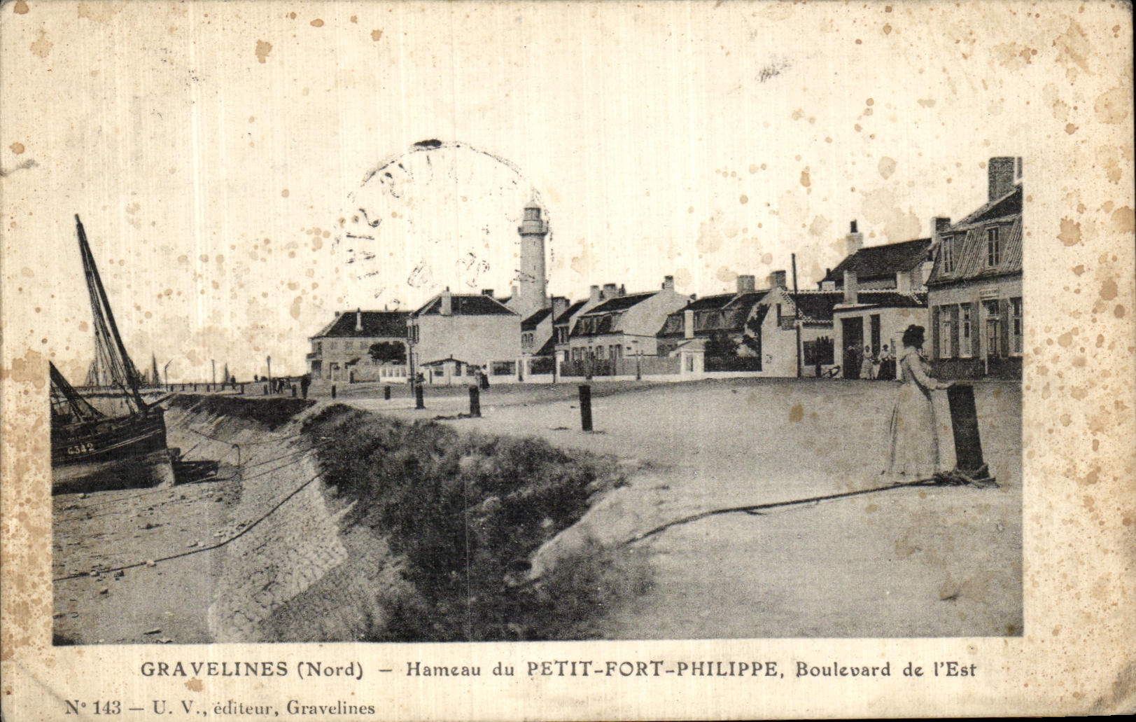 VINTAGE POSTCARD Gravelines Hameau of the Small Strong Philippe Boulevard of L Is