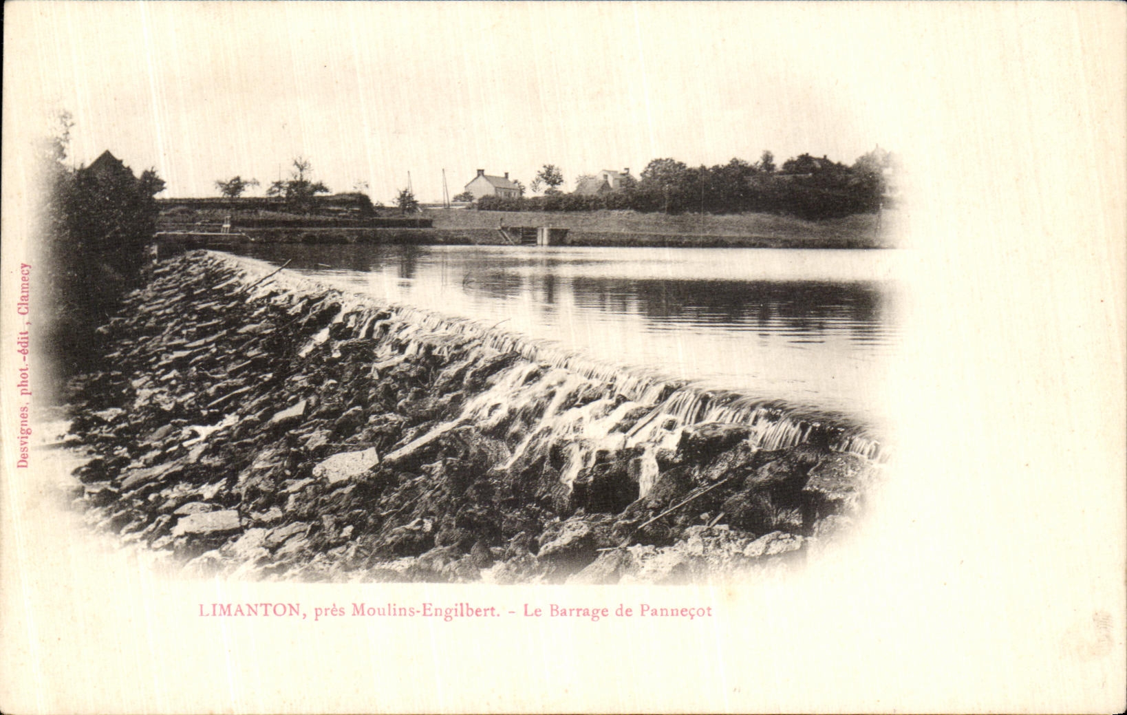 VINTAGE POSTCARD Limanton Close Moulins Engilbert Dam Pannecot