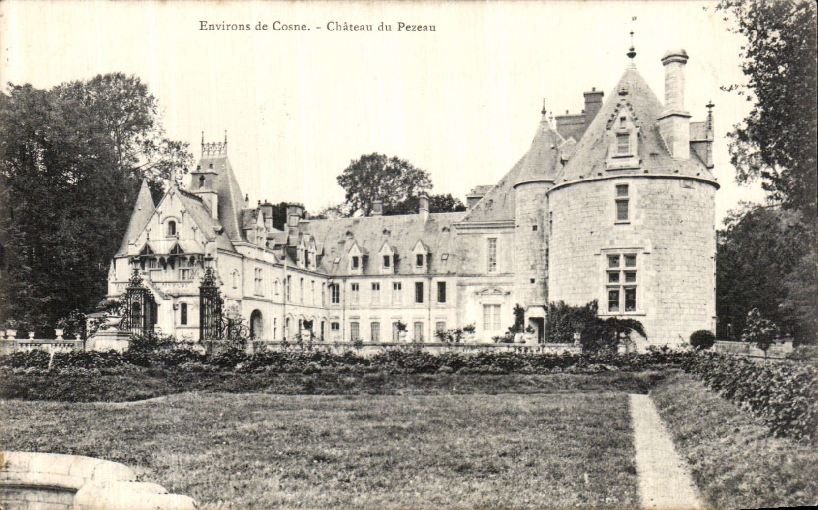 VINTAGE POSTCARD Surroundings of Cosne Castle of Pezeau
