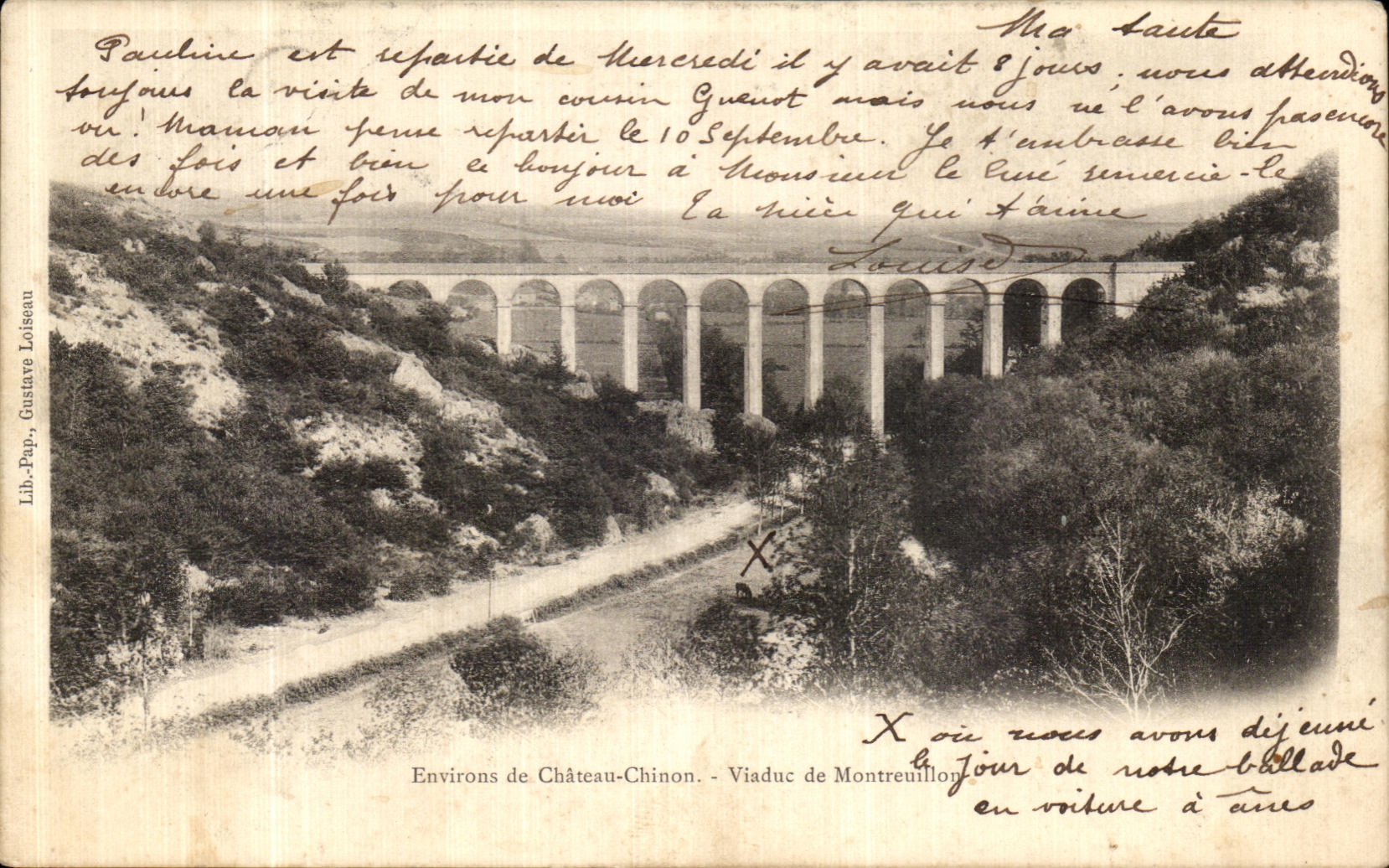 CPA Environs de Chateau Chinon Viaduc de Montreuilon