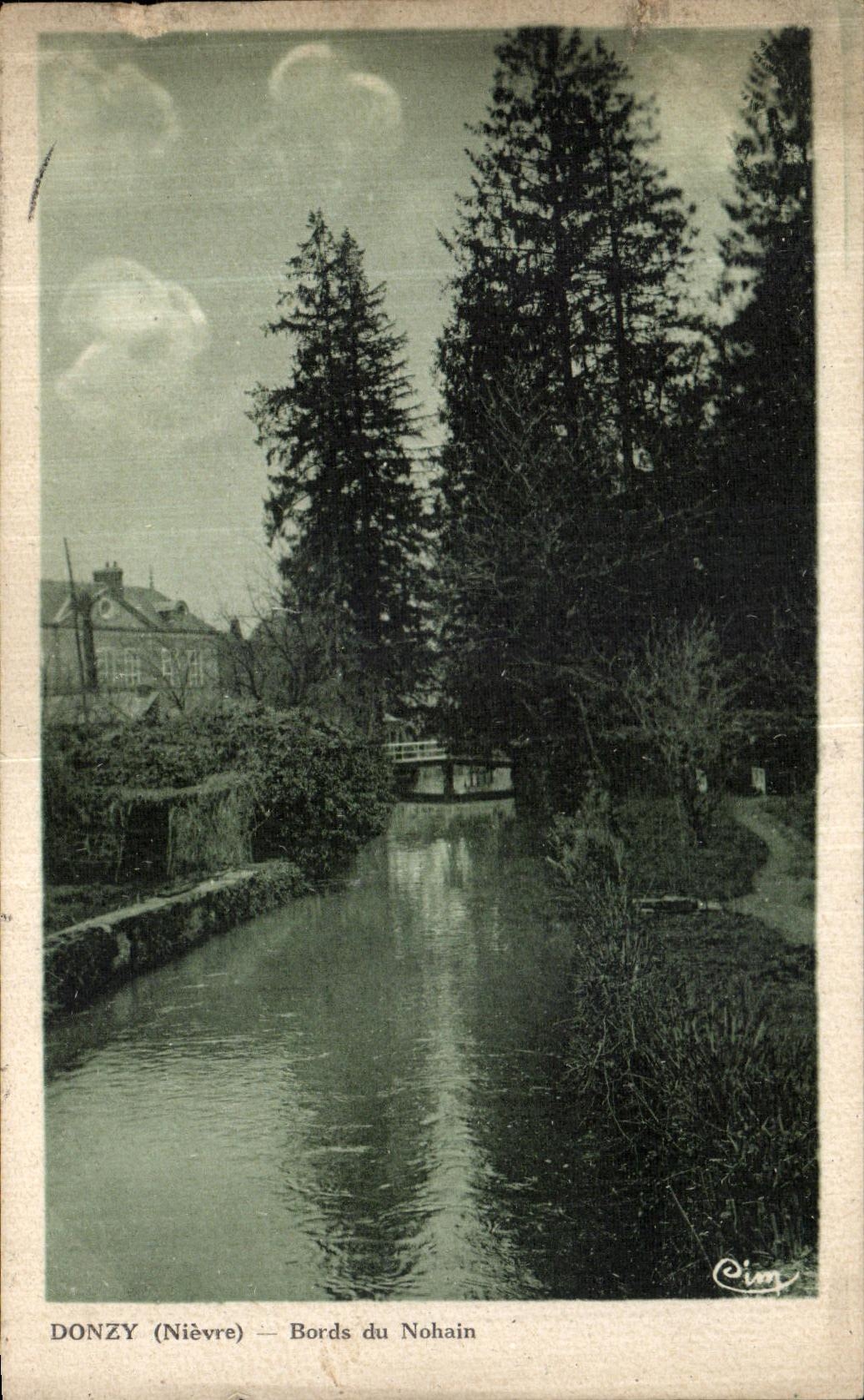 VINTAGE POSTCARD Donzy Edges of Nohain