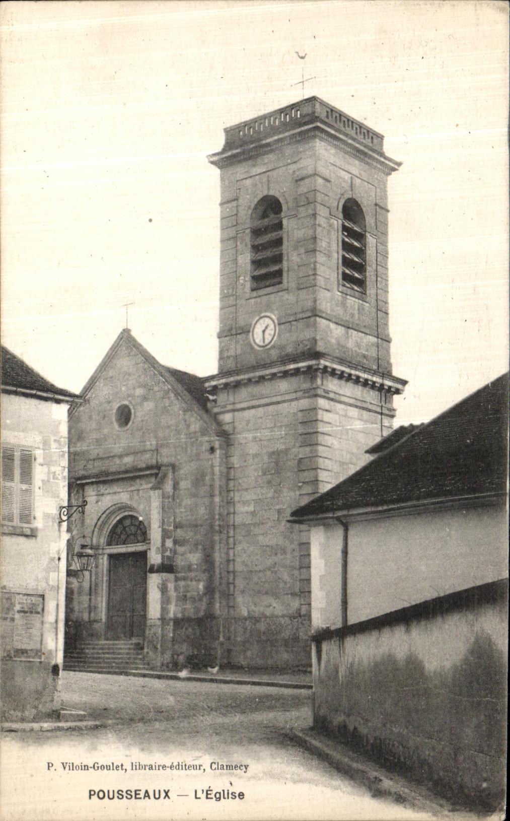 VINTAGE POSTCARD Pousseaux L Church