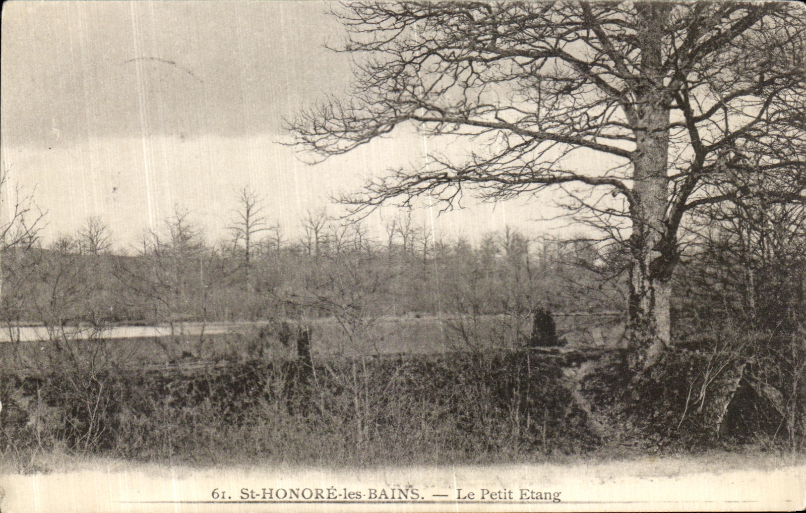 VINTAGE POSTCARD St Honors the Small Pond les Bains