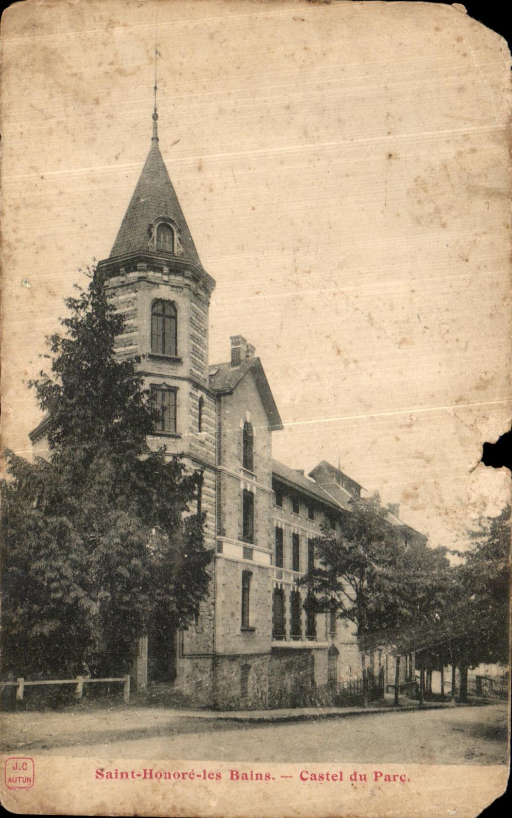 VINTAGE POSTCARD St les Bains Honors Castel with the Park