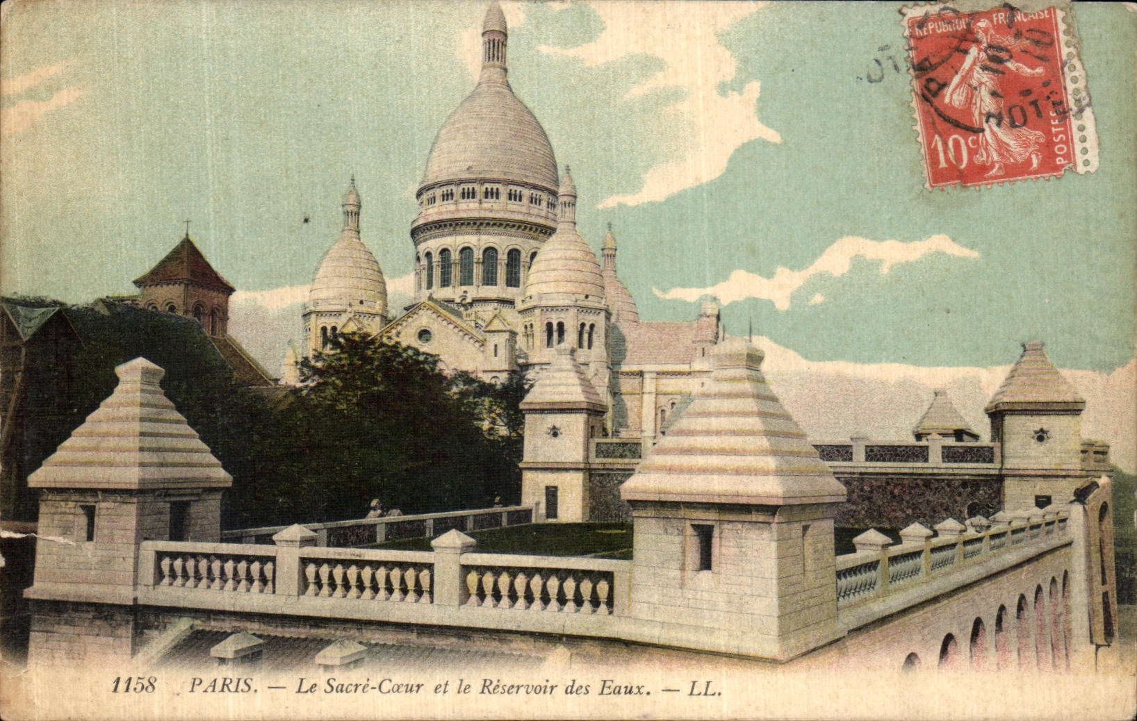 CPA Paris Le Sacre Coeur et le Reservoir des Eaux