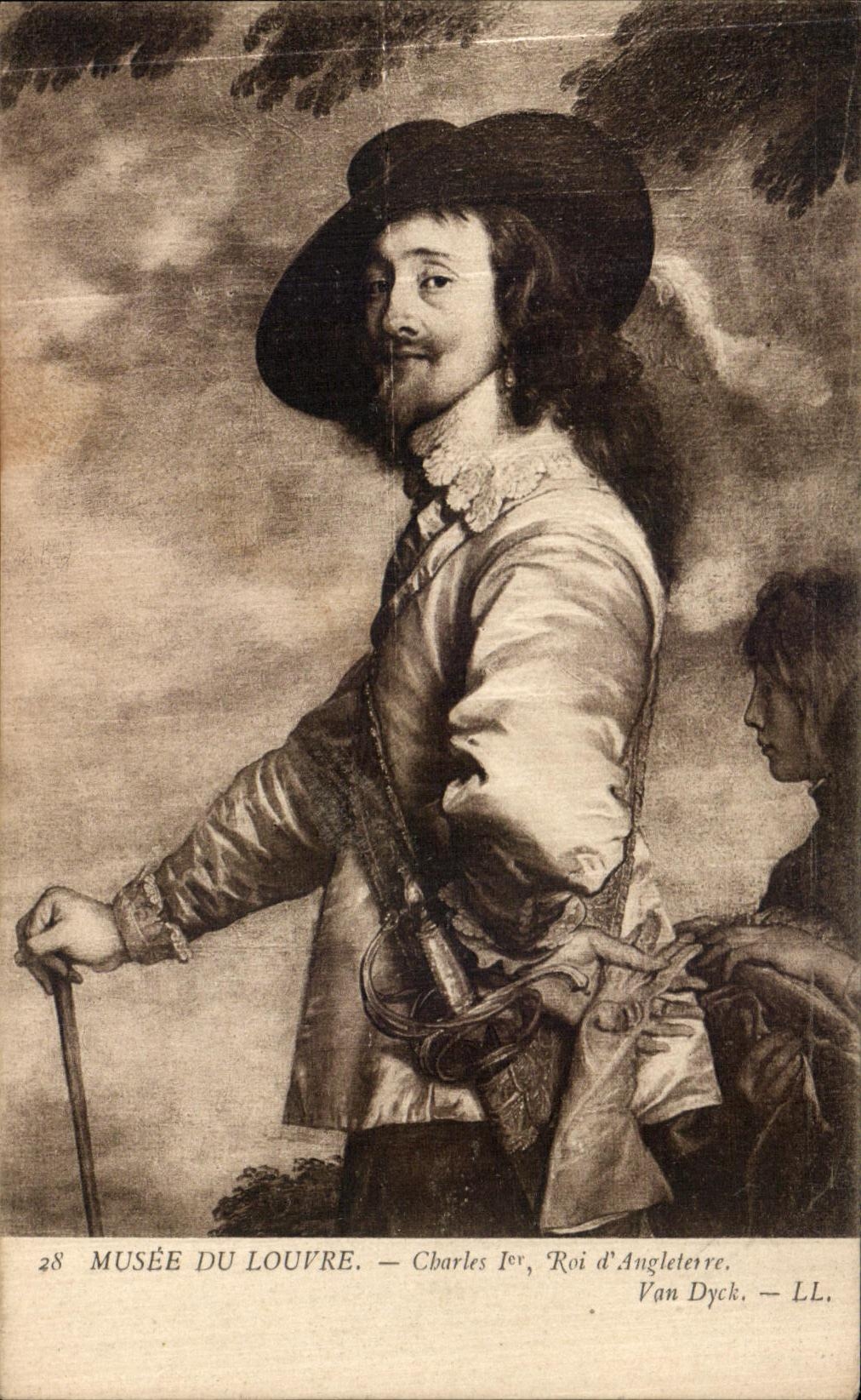 VINTAGE POSTCARD Museum Of Louvre Charles 1st King D Angletere