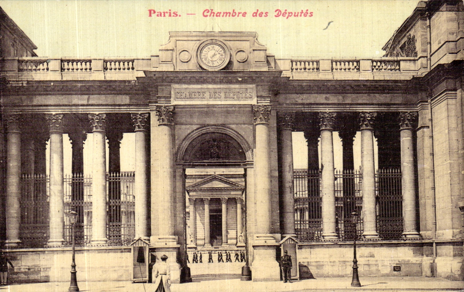 VINTAGE POSTCARD Paris House of Commons chart toilee