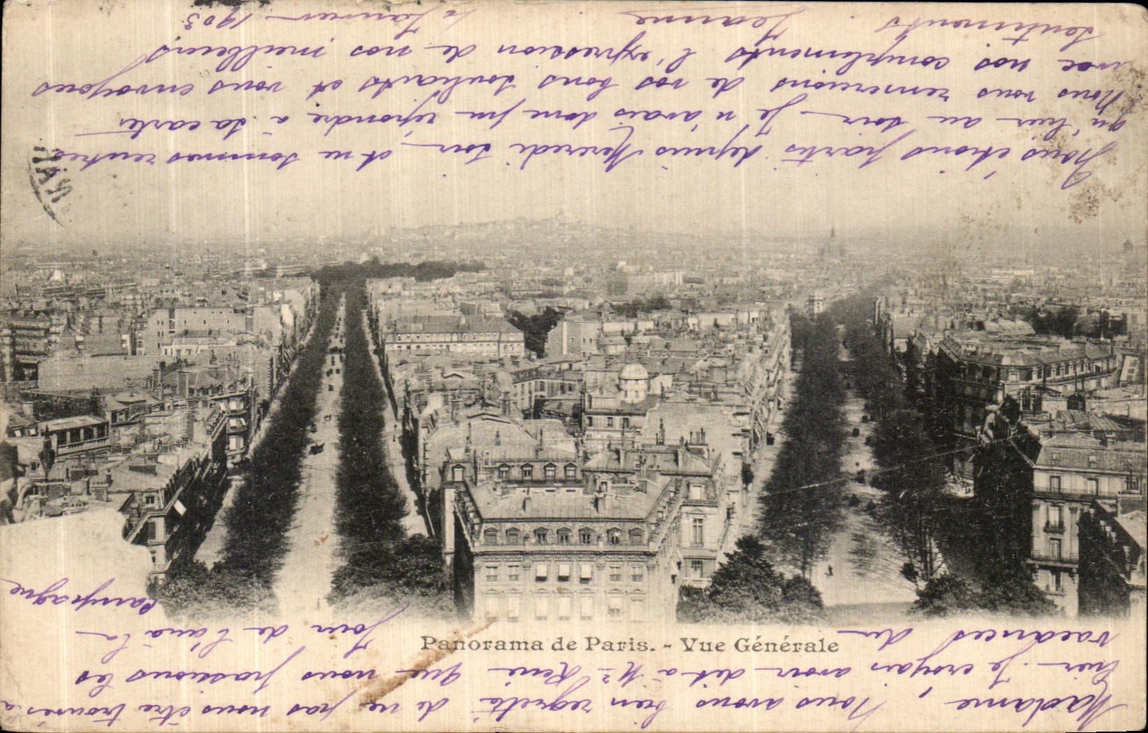Panorama de la POSTAL de la VENDIMIA de la opinion de Paris