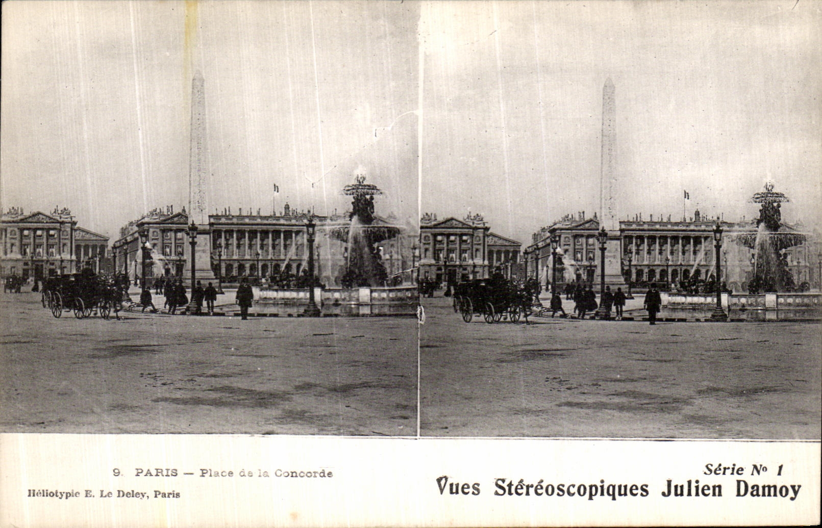 VINTAGE POSTCARD Vues Stereoscopic Julien Damoy Paris Places Harmony
