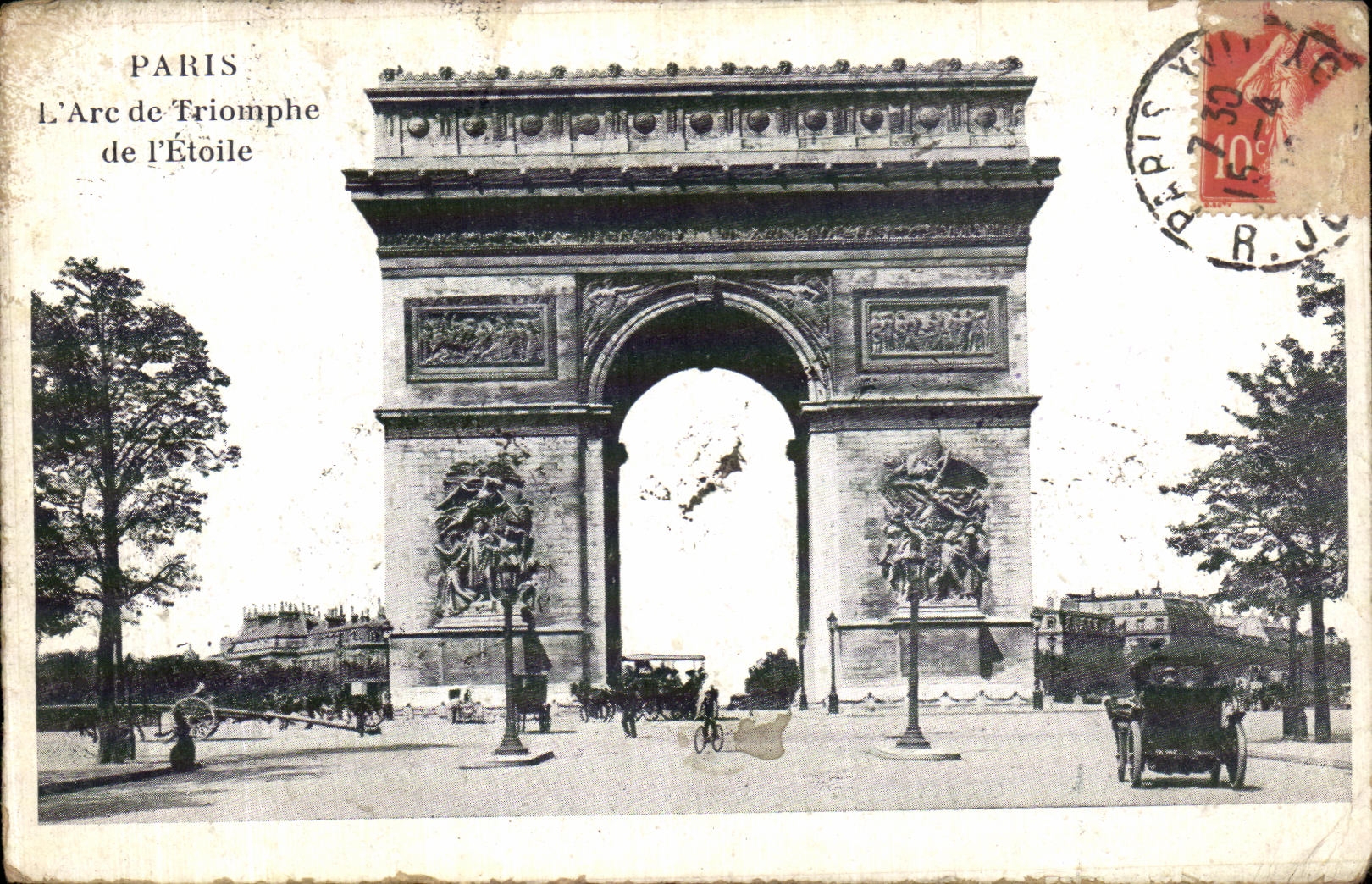 CPA Paris L Arc de Triomphe de L Etoile