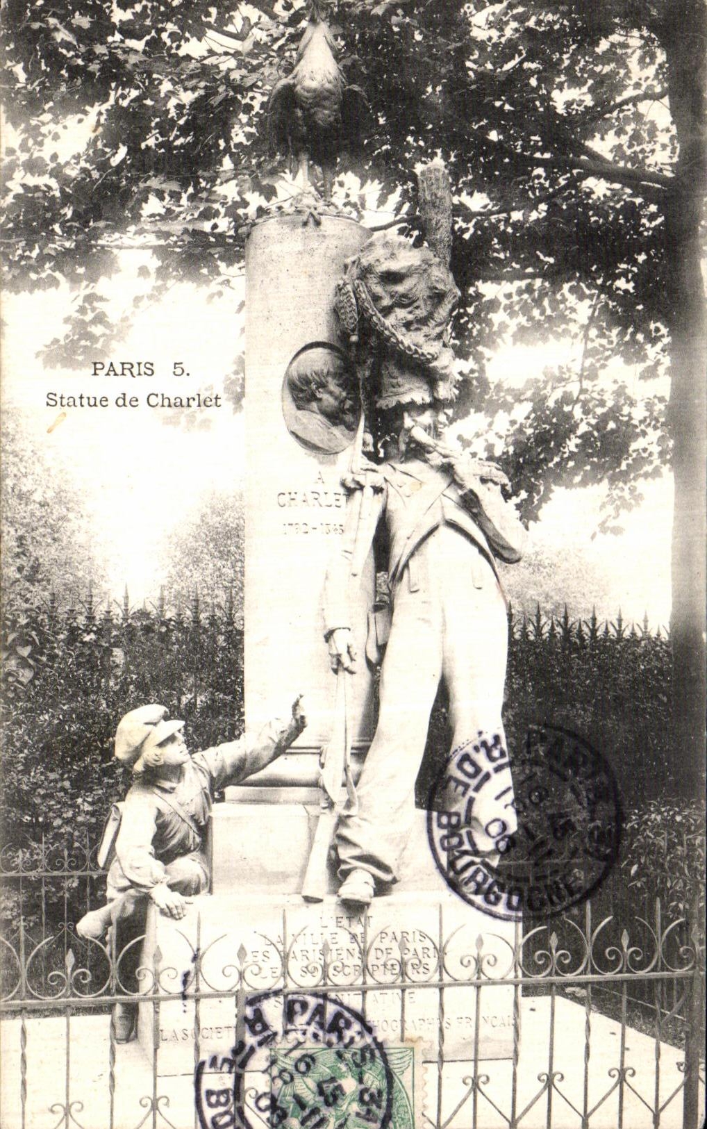 VINTAGE POSTCARD Paris Rules of Charlet Soldat Militaria