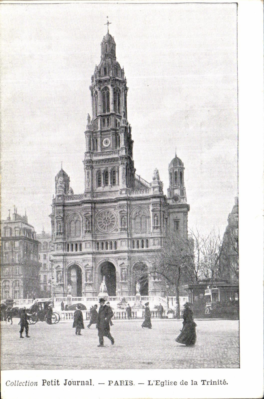 VINTAGE POSTCARD Collection Small Newspaper Paris L Church of the Trinity