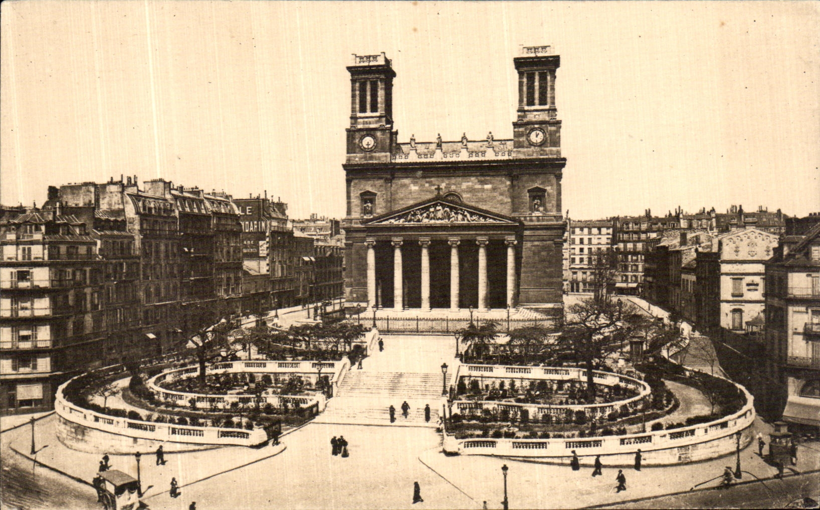 VINTAGE POSTCARD Paris Any Panorama of L Church St Vincent of Paul