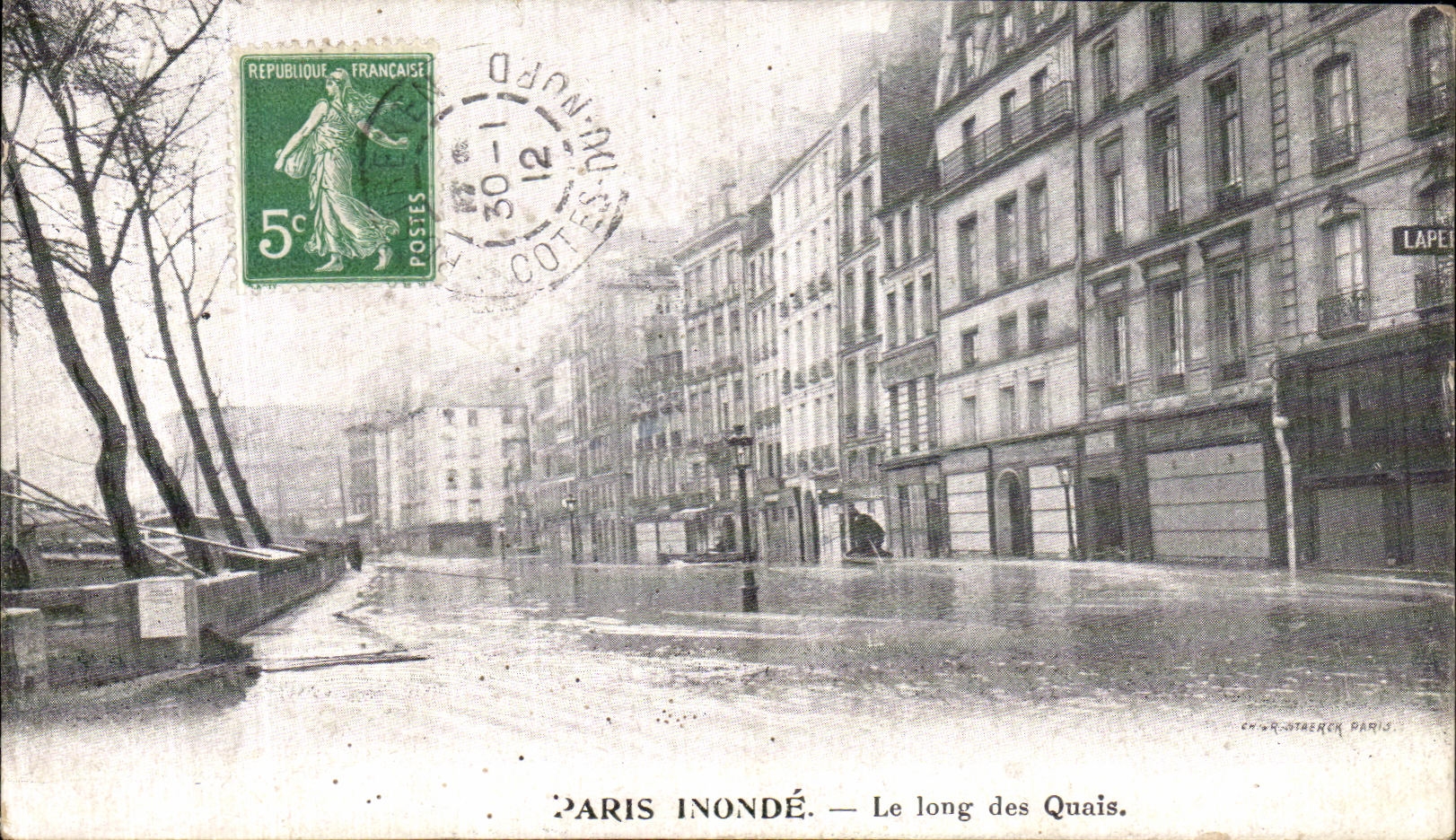 CPA Paris Inonde Le Long des Quais