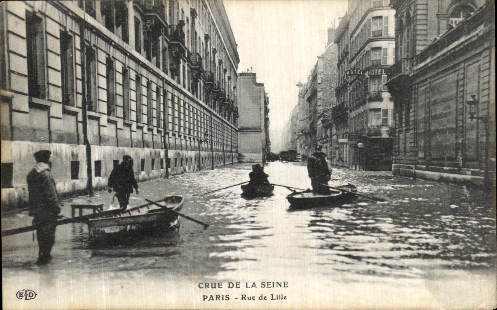 CPA La Crue De La Seine Paris Rue de Lille 