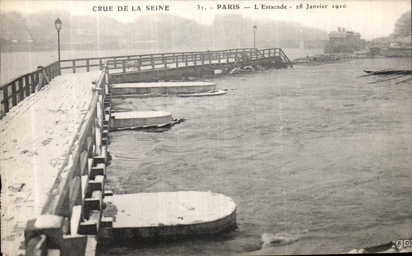 VINTAGE POSTCARD Believed Of the Seine Paris L Pier