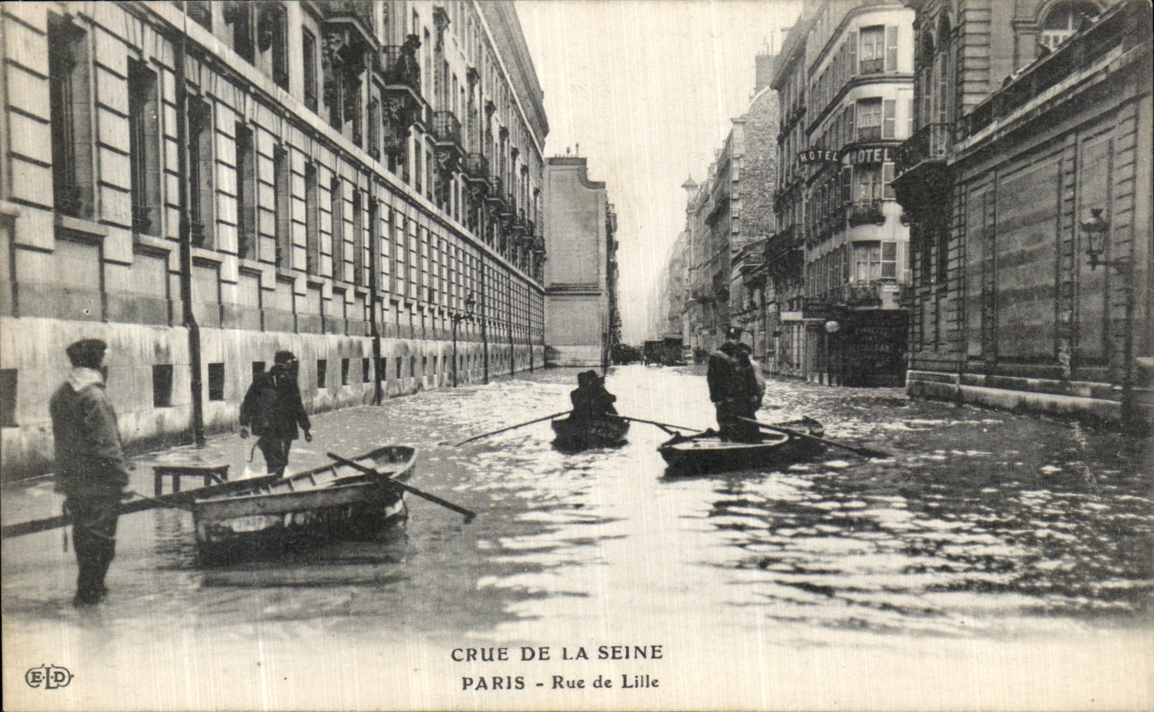 CPA Crue De La Seine Paris Rue De Lille 