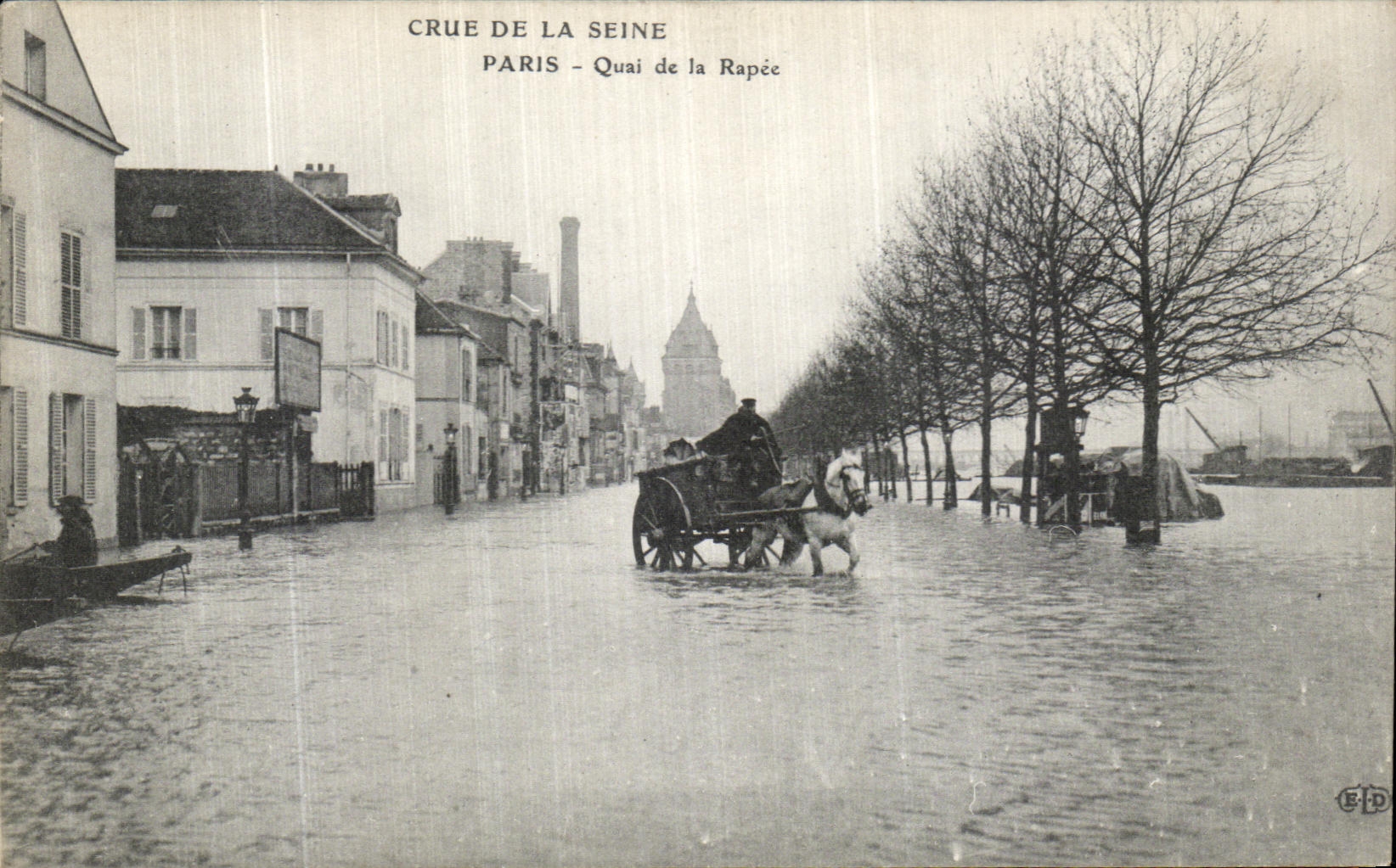 CPA Crue De La Seine Paris Quai de la Rapee