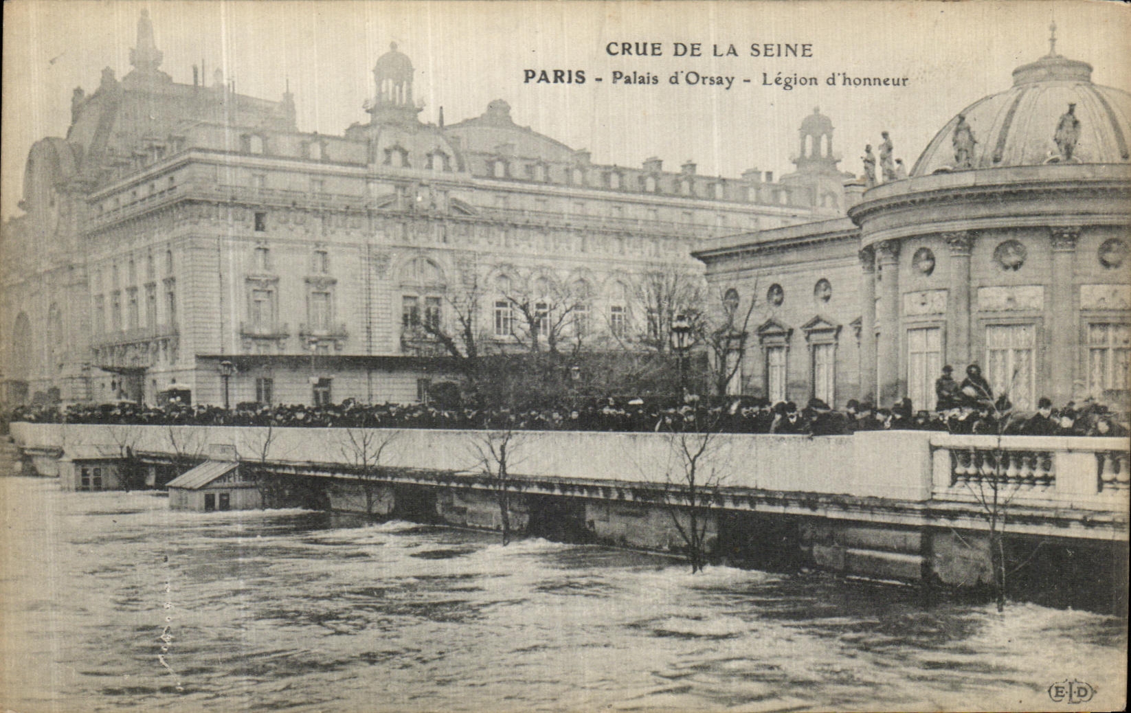 CPA Crue De La Seine Paris Palais d Orsay Legion d Honneur 